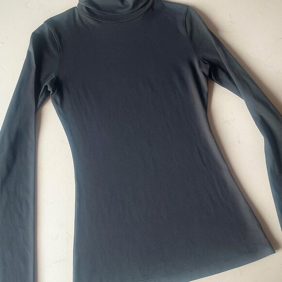 James Perse Standard Designer Supima Mock Neck Long Sleeve Knit Turtleneck Top - Picture 2 of 4